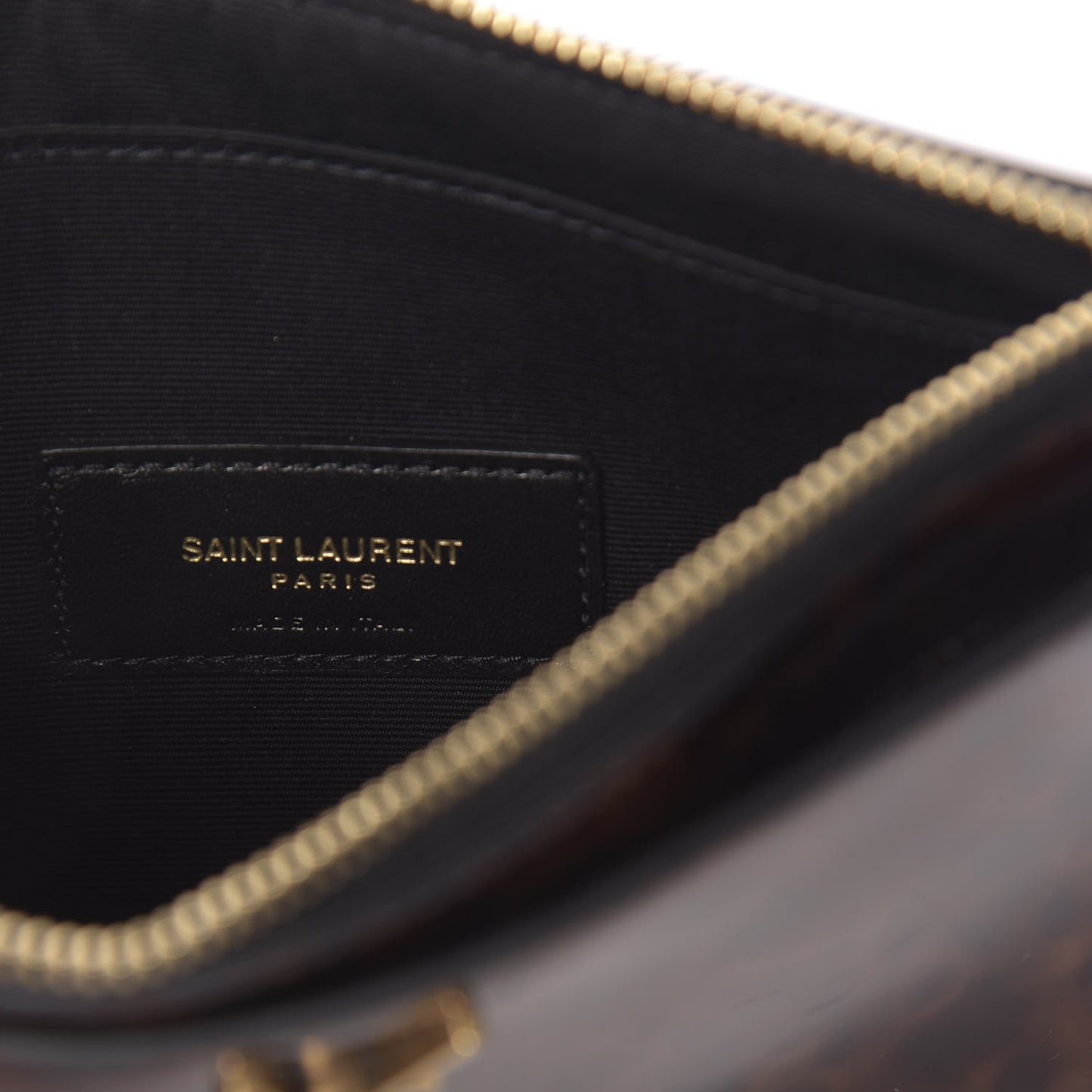 Patent Monogram Bill Pouch Tortoiseshell