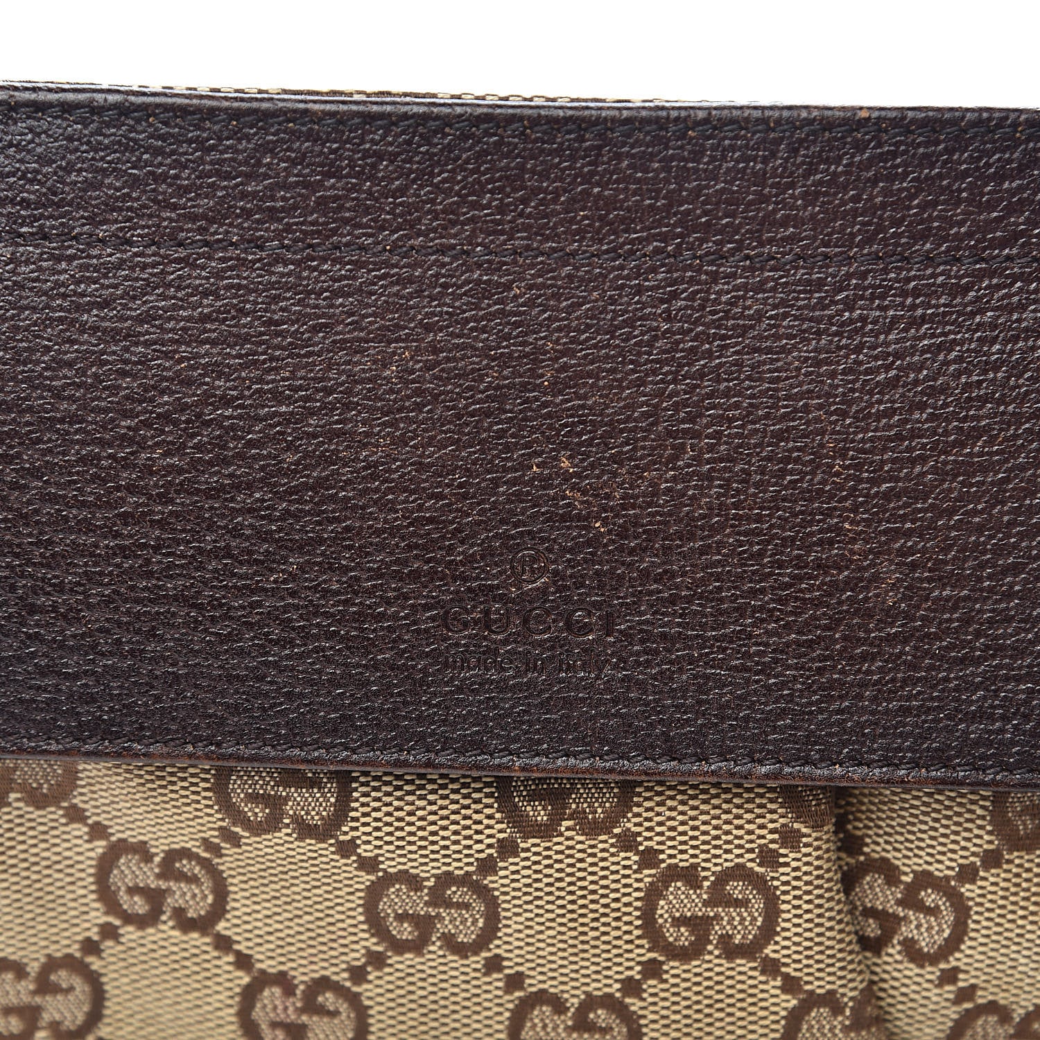 Gucci GG Monogram Double Pocket Belt Bag Dark Brown 9 of 12