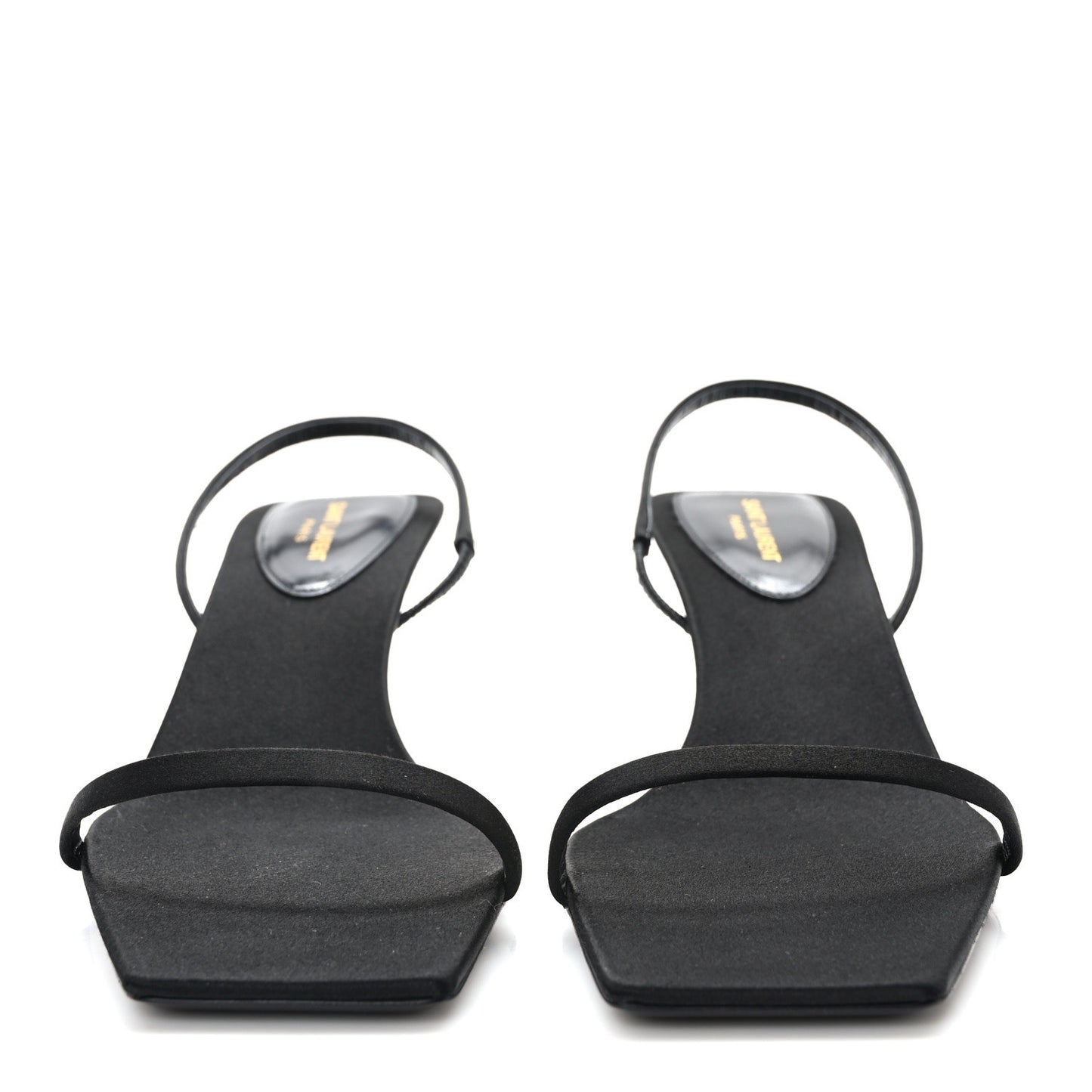 Satin Slingback Jaspe 55 Sandals 40 Black