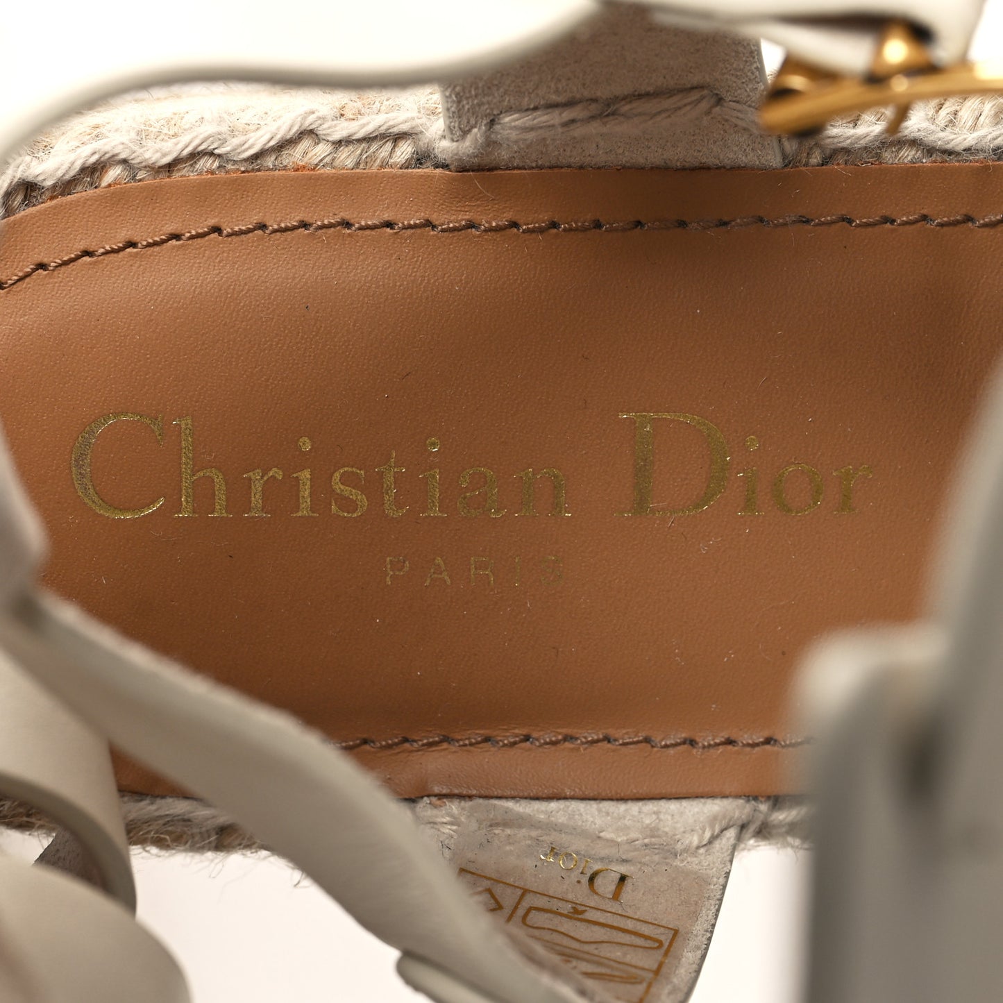Calfskin Dioriviera Dior Marine Sandals 36.5 White
