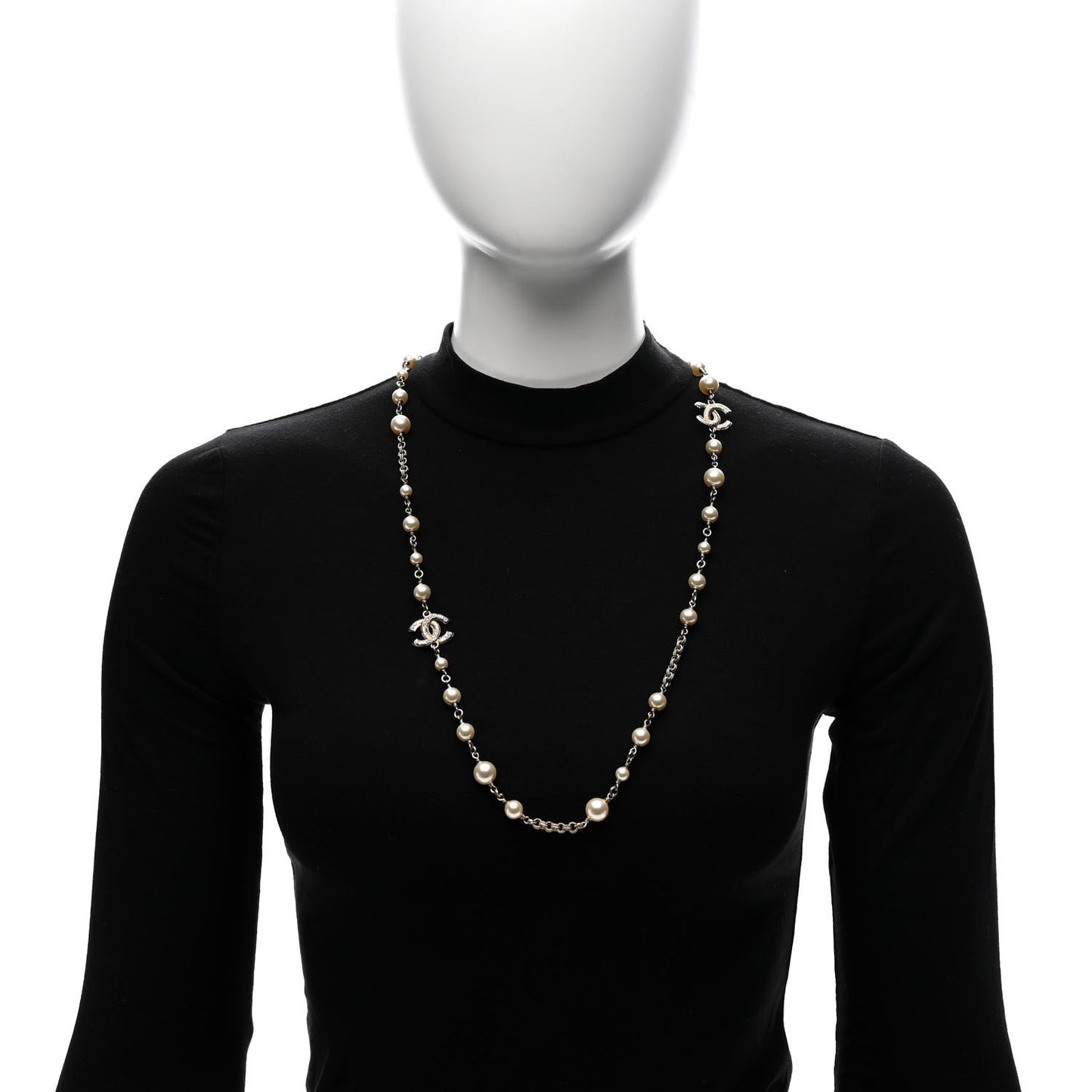 Pearl CC Necklace Light Gold