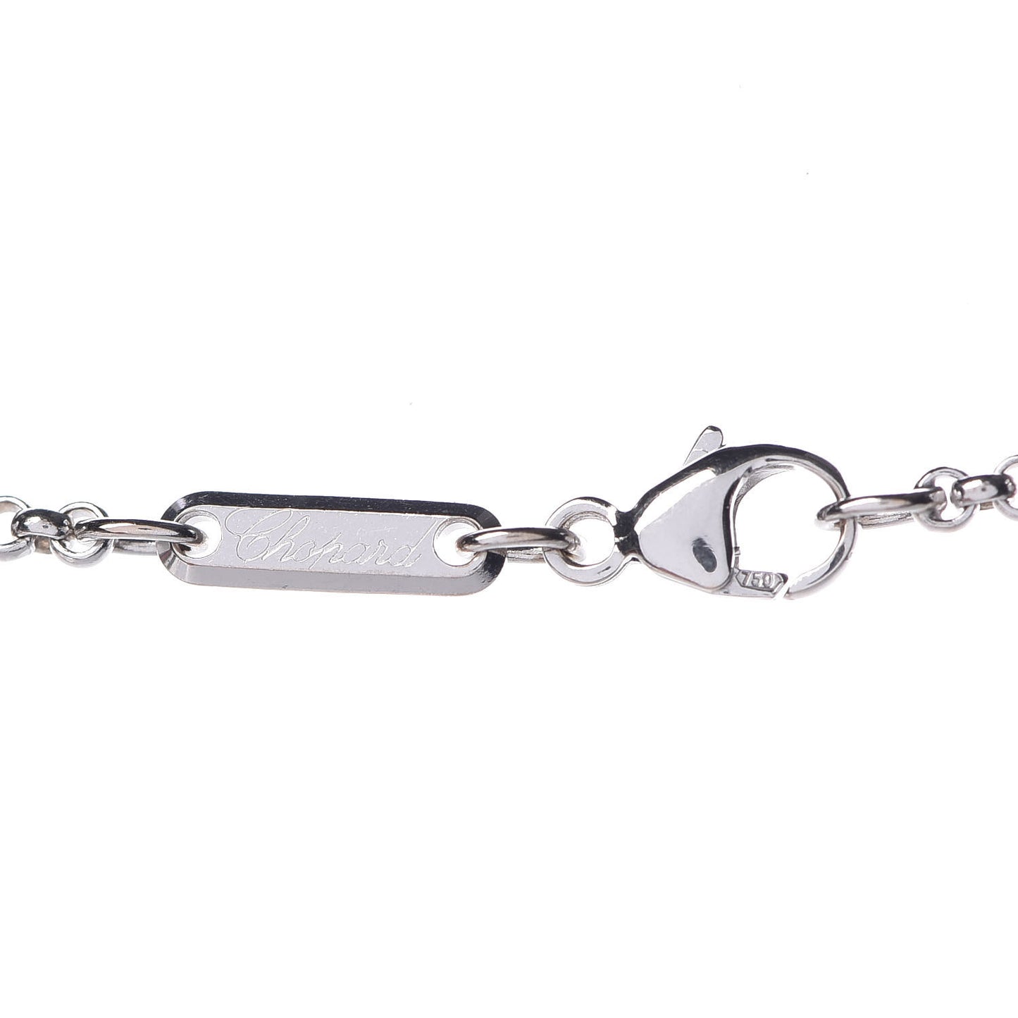 18K White Gold Happy Diamonds Icons Heart Pendant Necklace