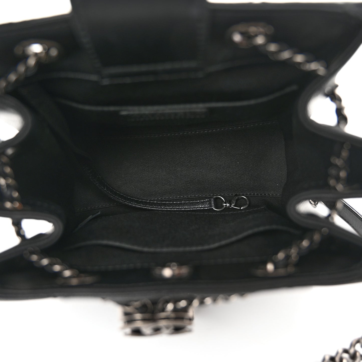 Caviar Quilted Small CC Bucket Bag Black