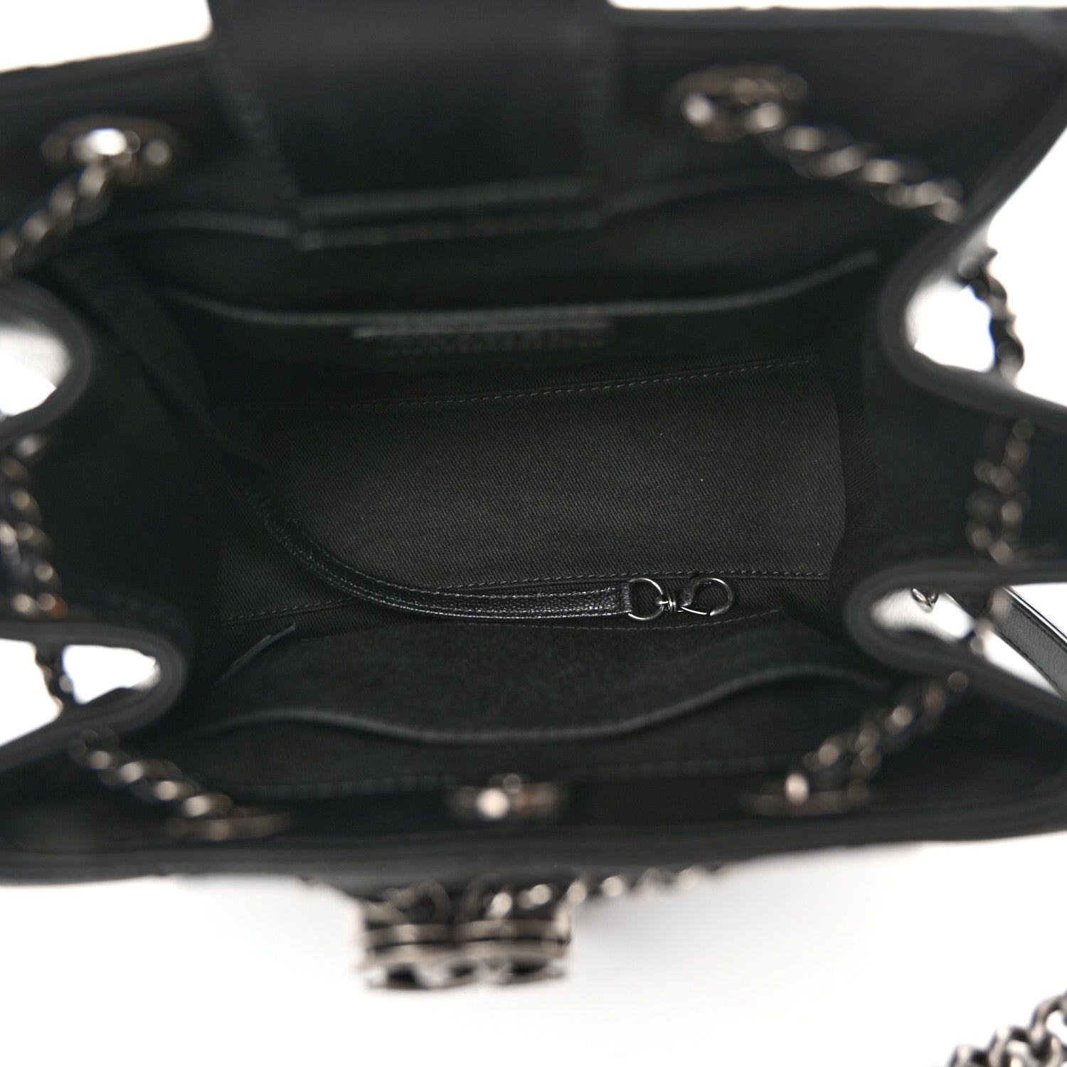 Chanel Caviar Quilted Small CC Bucket Bag Black 5 of 11