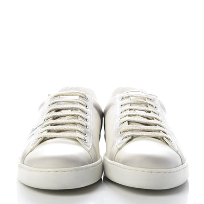 Gucci Distressed Calfskin Mens Ace Blade Sneakers 8 White 2 of 8