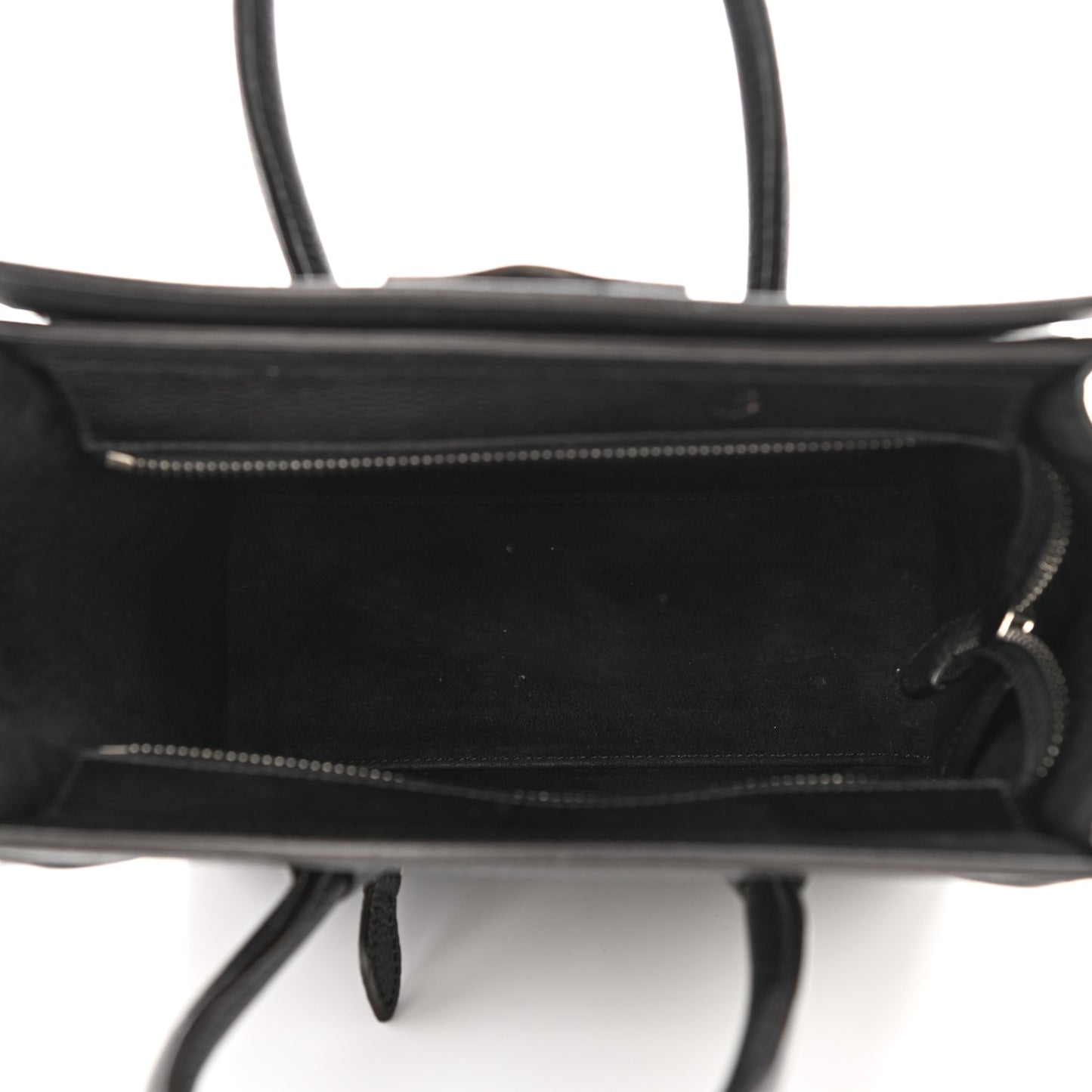 Drummed Calfskin Nano Luggage Black