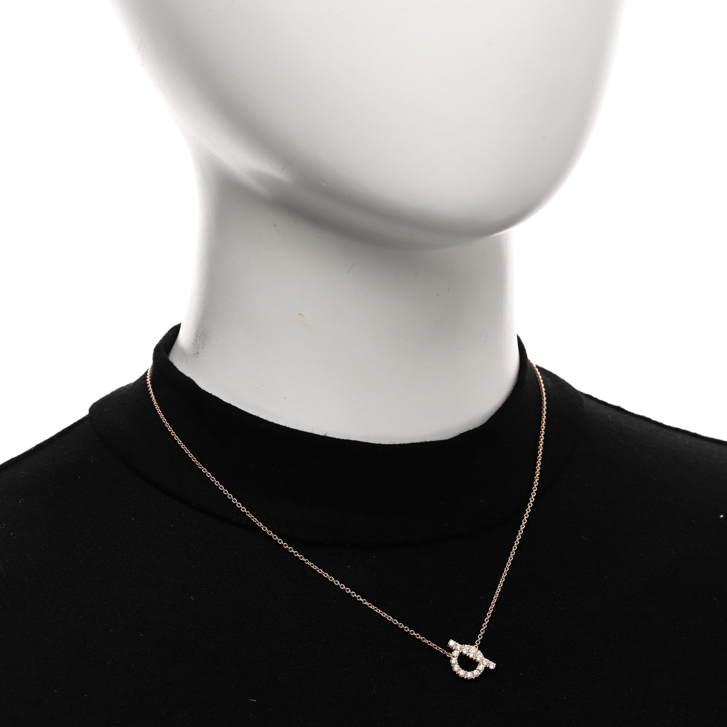 18K Rose Gold Diamond Finesse Pendant Necklace