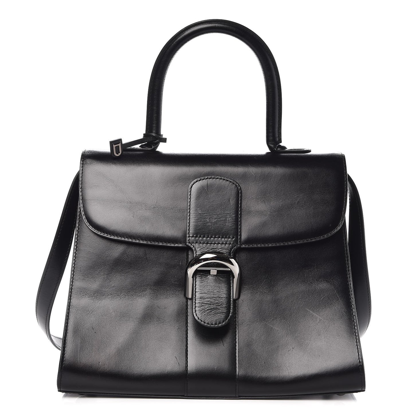 Box Calfskin MM Brillant Satchel Black