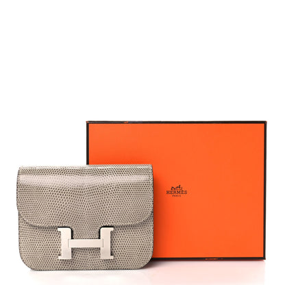 Hermes Lizard Constance Slim Wallet Ficelle 10 of 10