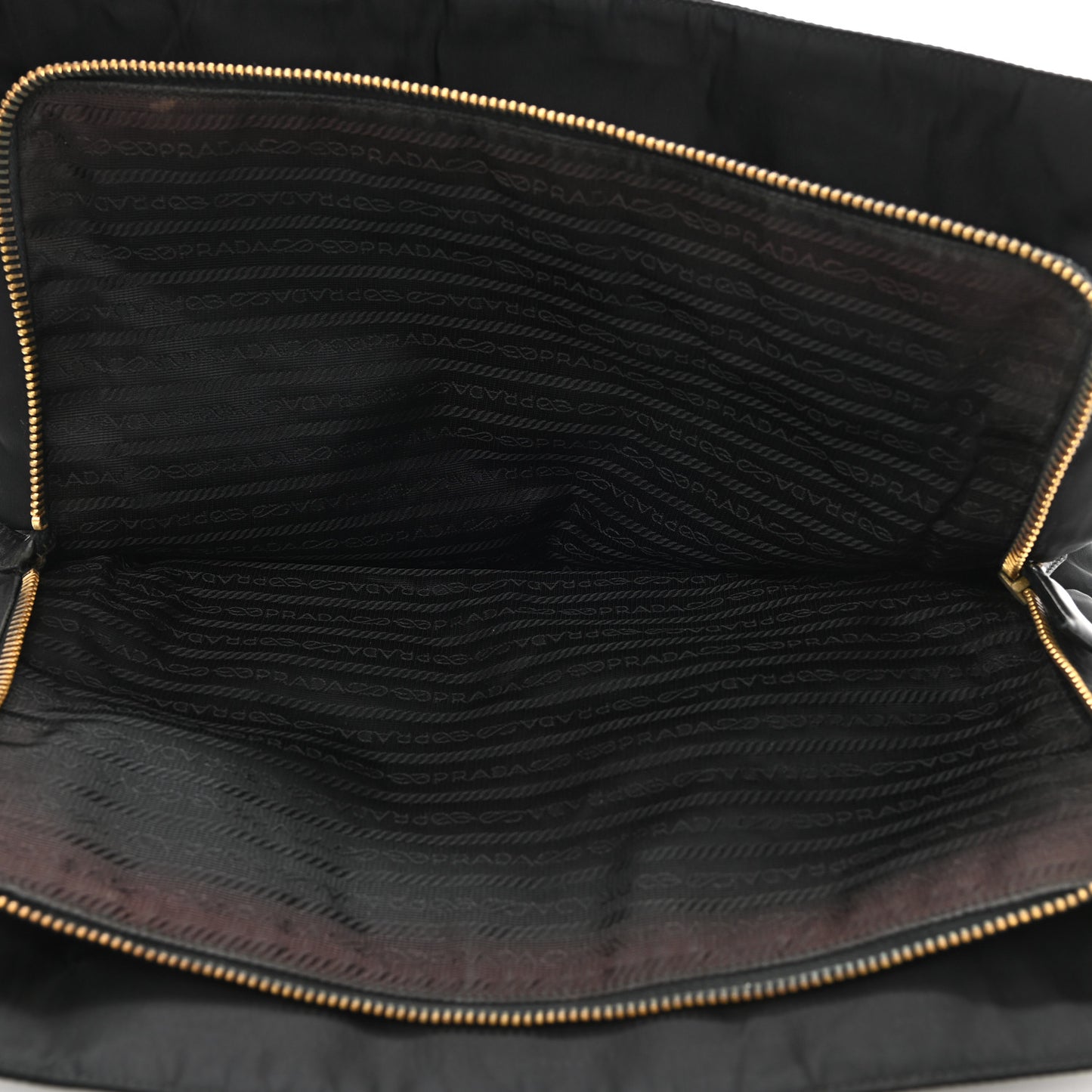 Tessuto Nylon Chain Shoulder Bag Black