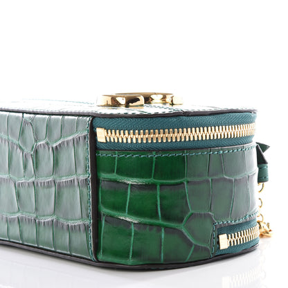 Chloe Calfskin Crocodile Embossed Mini C Vanity Bag Woodsy Green 9 of 12