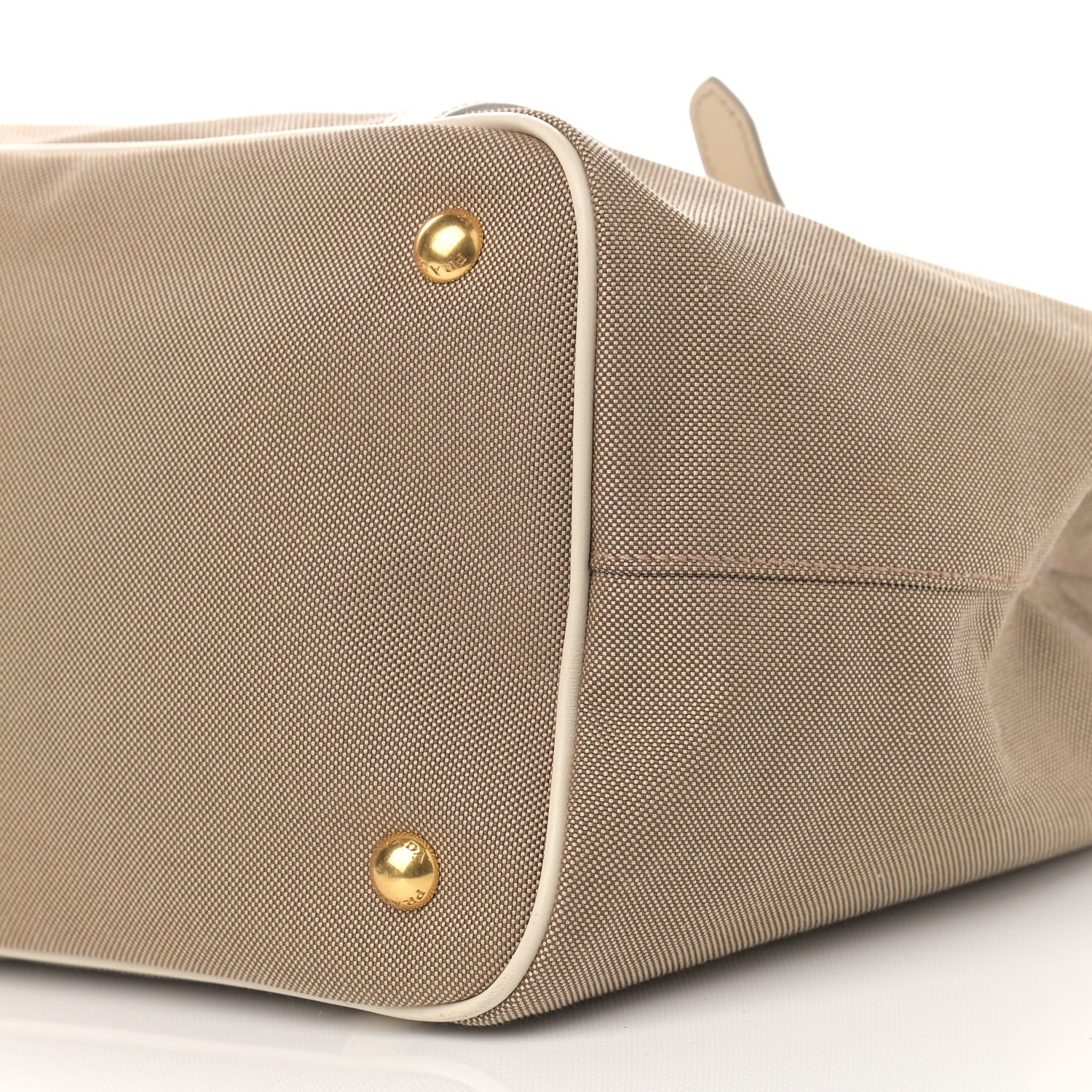 Prada Jacquard Logo Tote Corda Talco 11 of 11