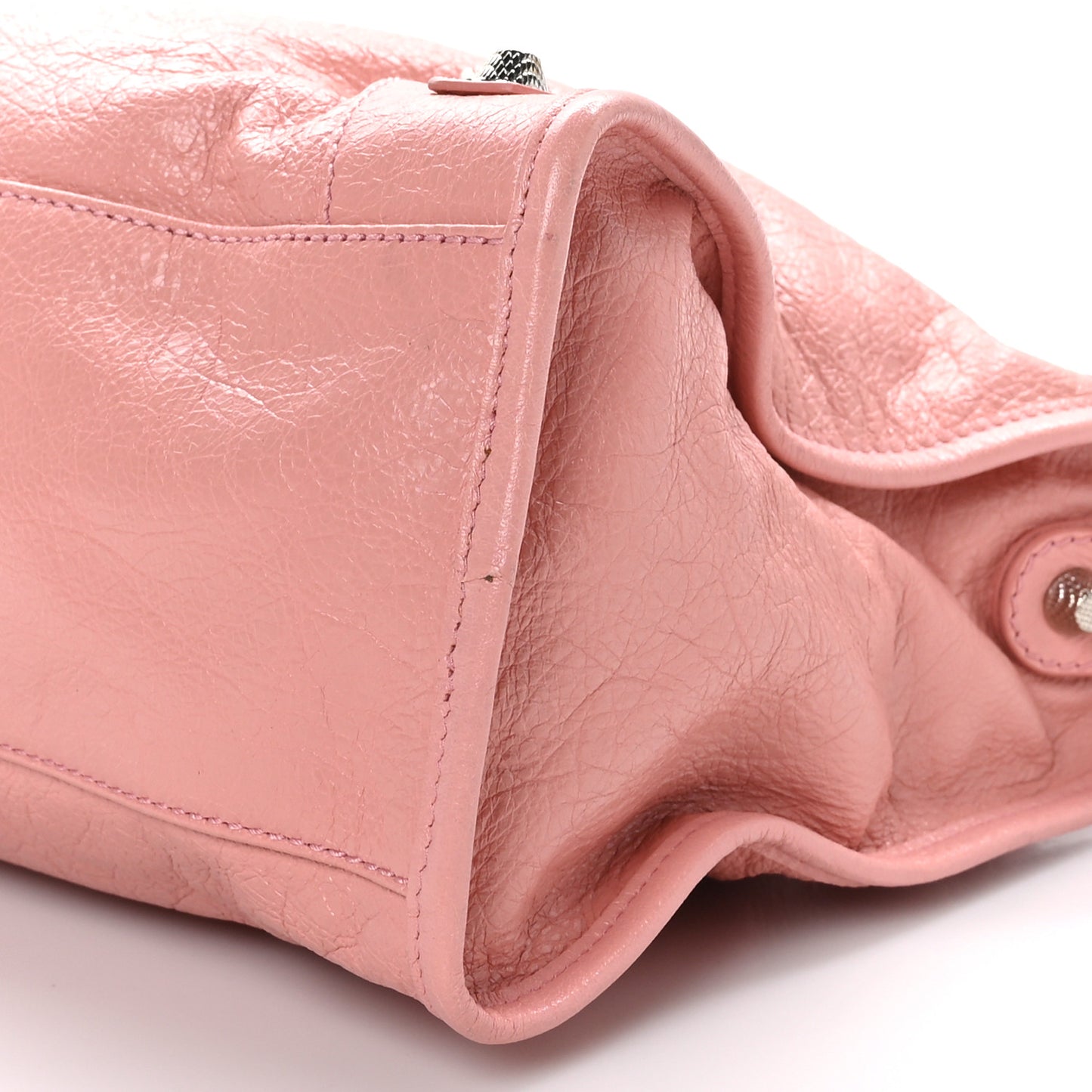Agneau Giant 12 Silver Hardware City Rose Peche