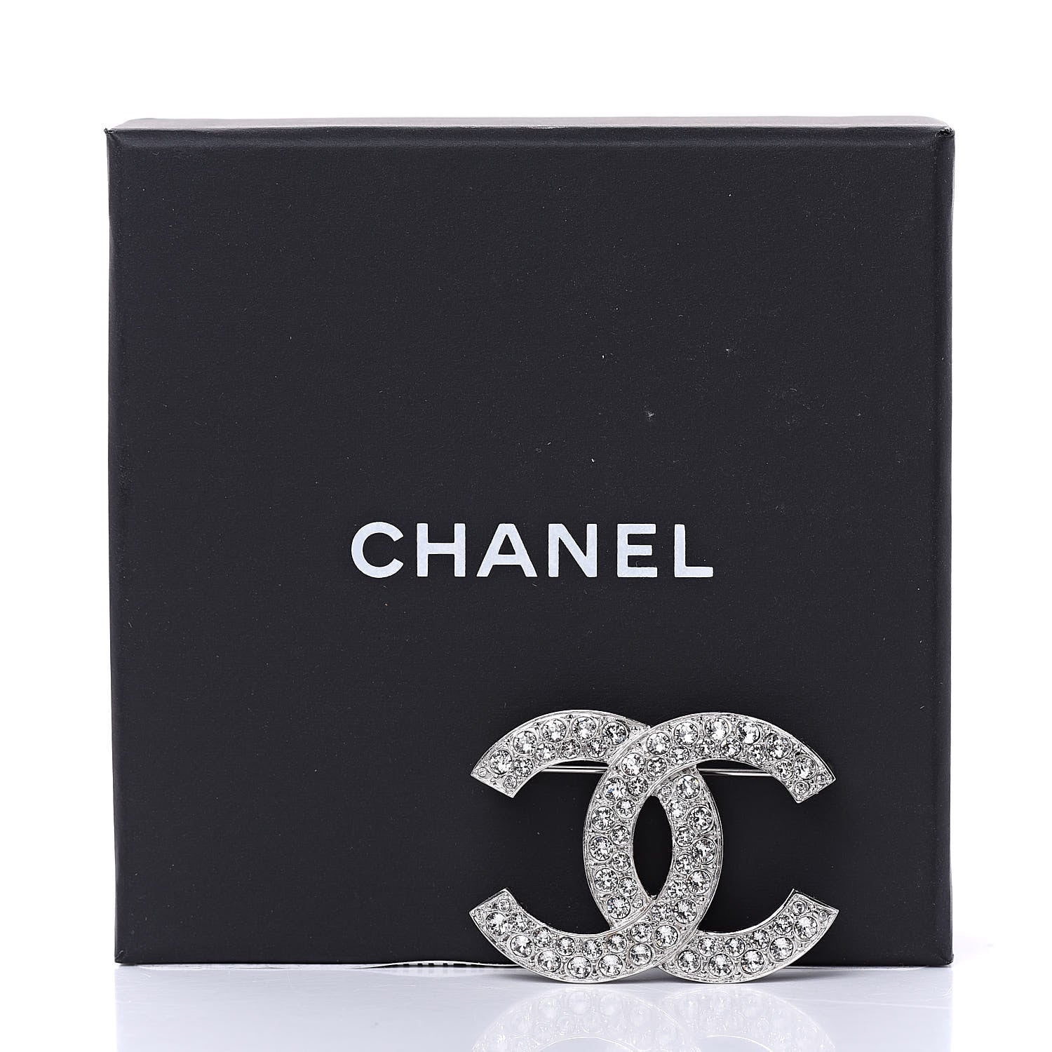 Chanel Crystal Palais Garnier CC Brooch Silver 5 of 5