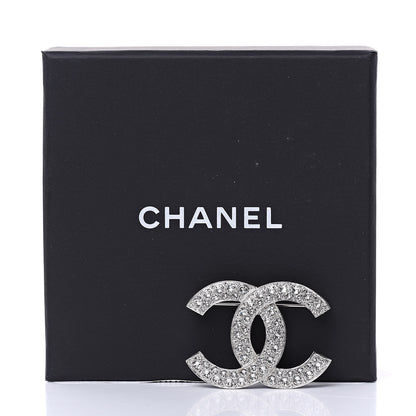 Chanel Crystal Palais Garnier CC Brooch Silver 5 of 5
