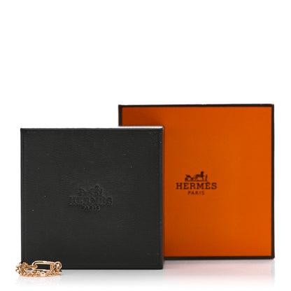 Hermes 18K Rose Gold Diamond PM Chaine d'Ancre Chaos Ring 50 5.5 6 of 6