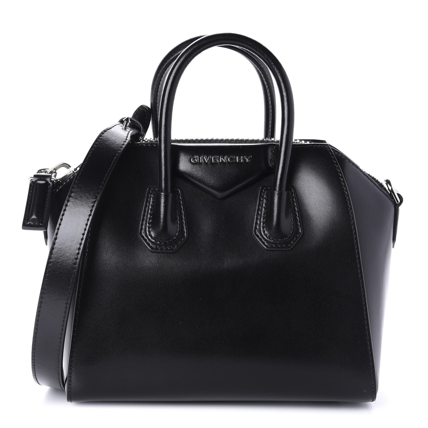 Givenchy Shiny Lord Calfskin Mini Antigona Black 1 of 11