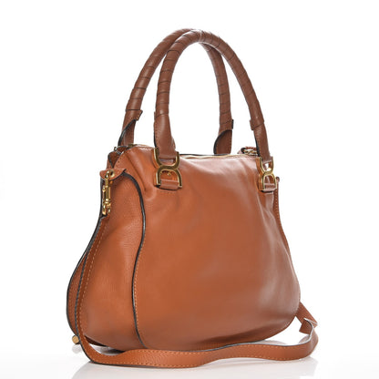 Chloe Calfskin Medium Marcie Satchel Tan 4 of 10