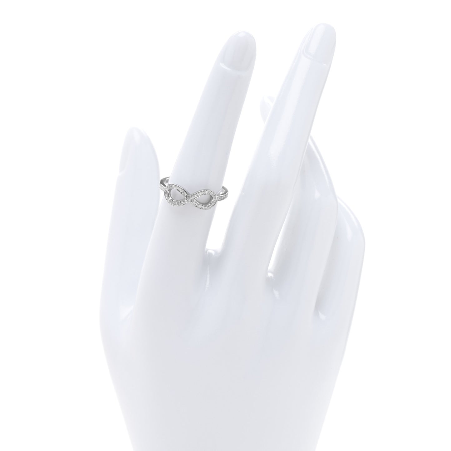 Platinum Diamond Infinity Ring 54 6.75