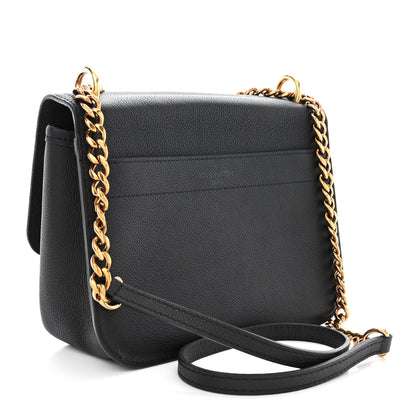 Louis Vuitton Grained Calfskin Lockme Chain Bag PM Black 3 of 9