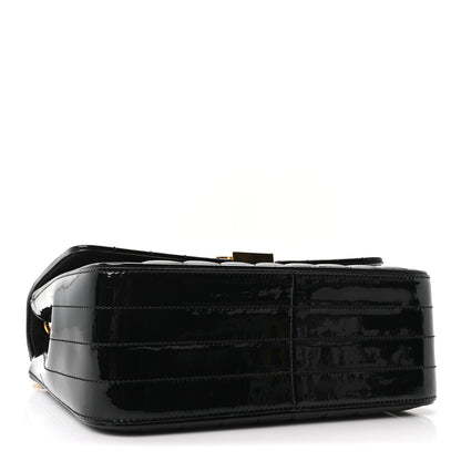 Saint Laurent Patent Matelasse Monogram Large Vicky Chain Bag Black 3 of 9