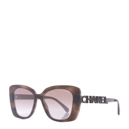 Chanel Acetate Strass Square Sunglasses 5422 Tortoise 1 of 7