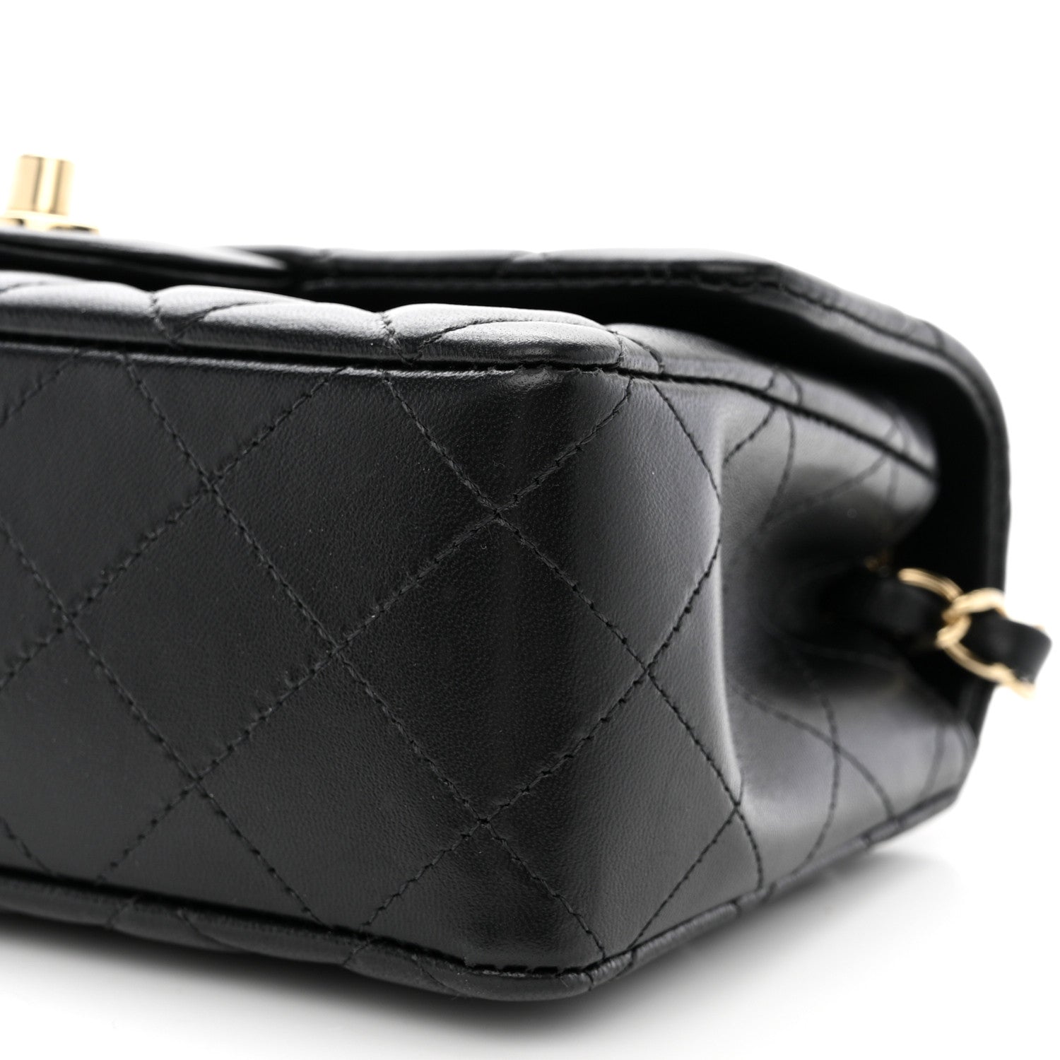 Chanel Lambskin Quilted Mini Rectangular Flap Black 9 of 12