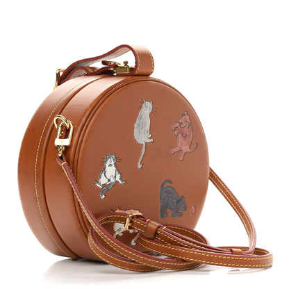 Louis Vuitton Calfskin Catogram Petite Boite Chapeau Tan 2 of 10