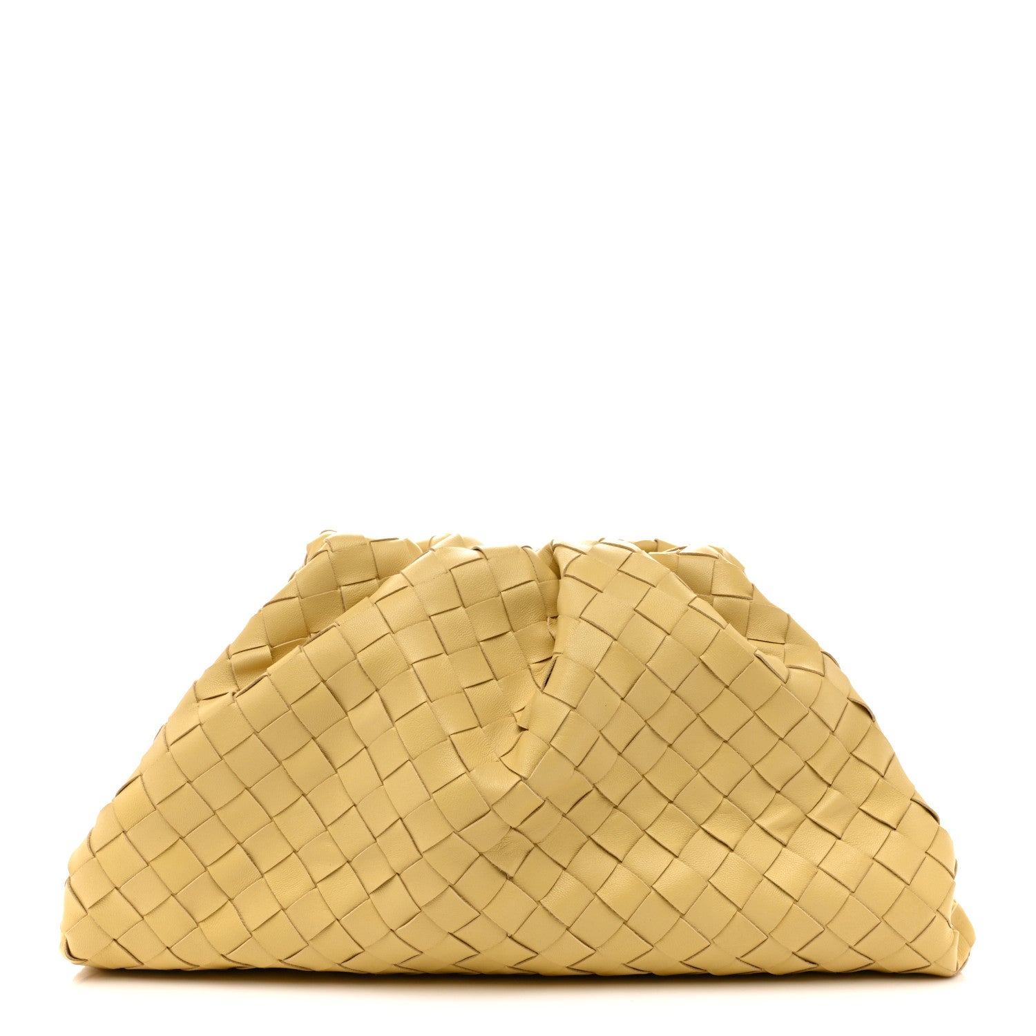 Bottega Veneta Nappa Maxi Intrecciato The Pouch Oversized Clutch Lemonade 1 of 10