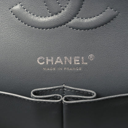 Chanel Caviar Quilted Medium Double Flap Dark Grey 6 of 9
