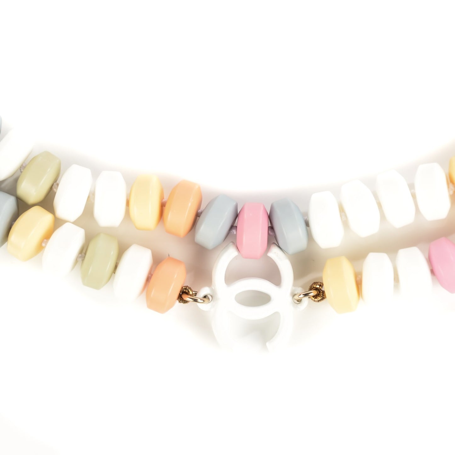 Candy CC Double Strand Necklace Multicolor