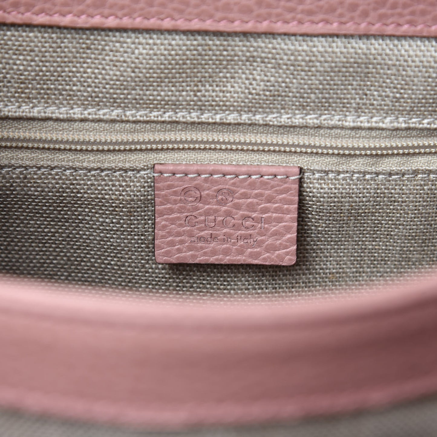 Dollar Calfskin Medium Interlocking G Top Handle Shoulder Bag Soft Pink