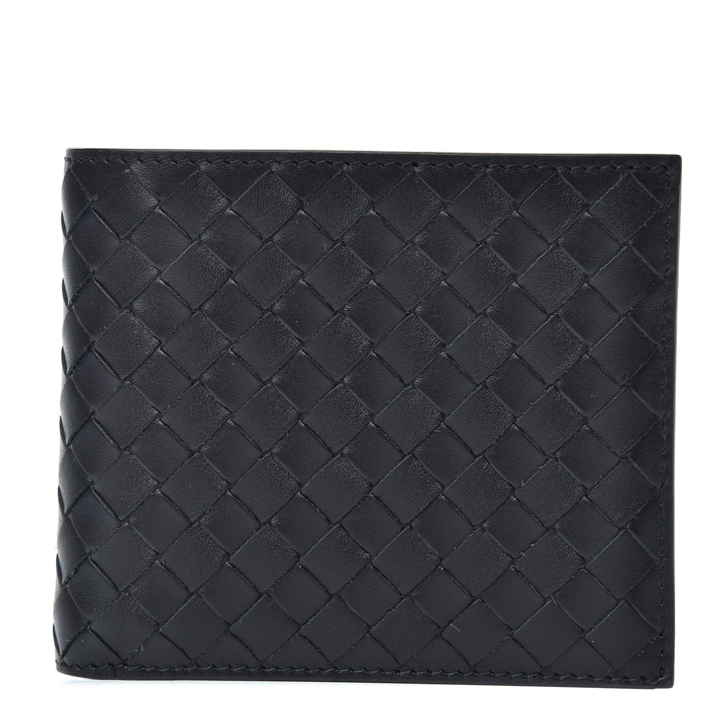 Nappa Intrecciato Bi-Fold Wallet Black