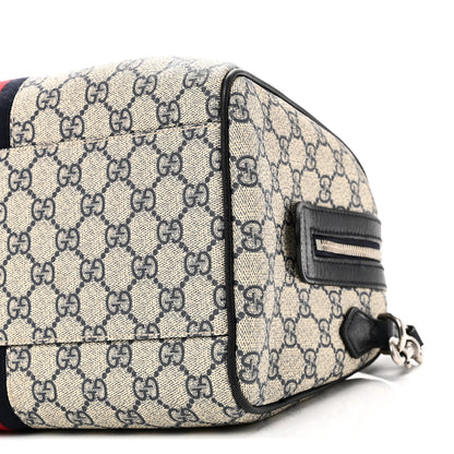 Gucci GG Supreme Monogram Web Medium Ophidia Top Handle Bag Beige Blue 10 of 11