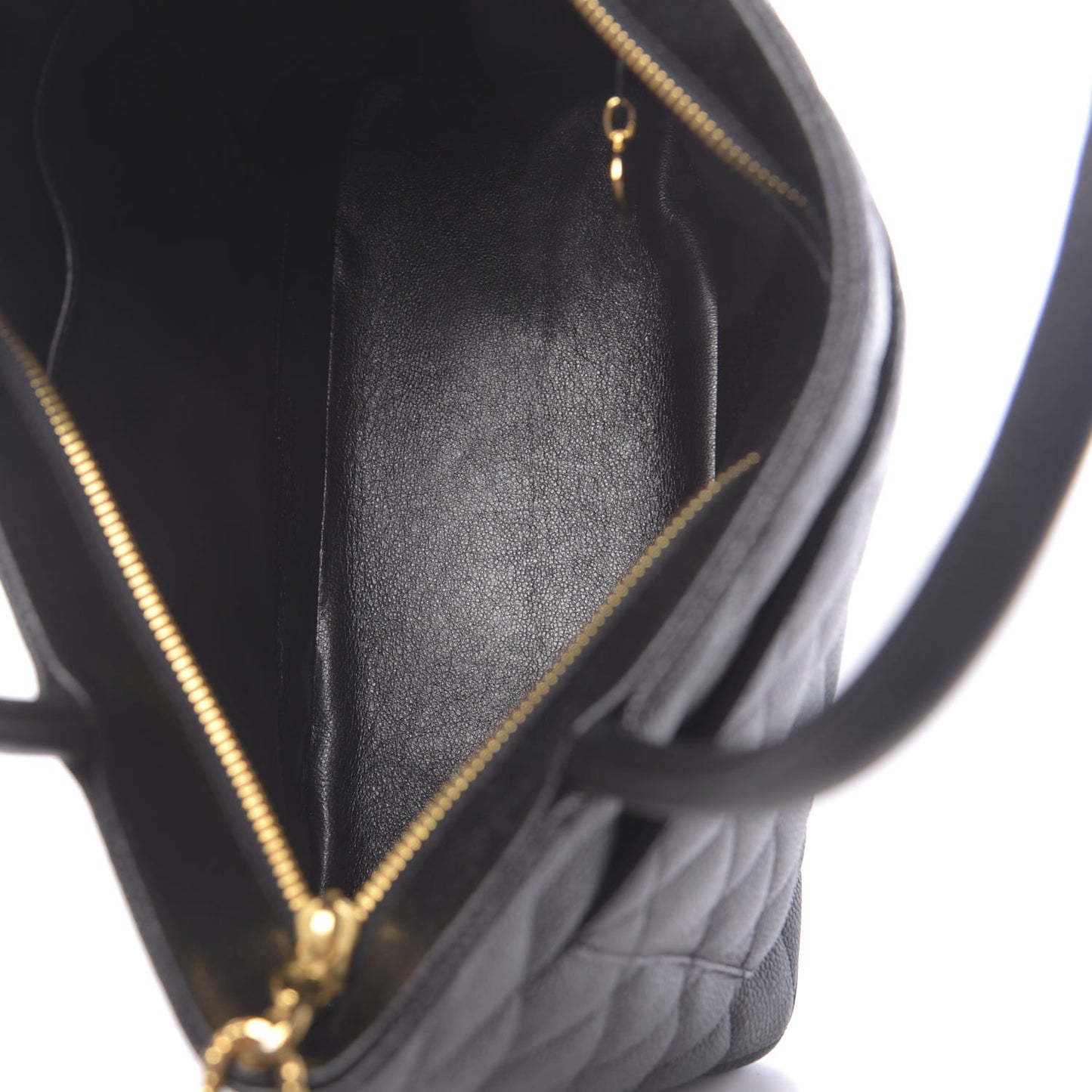 Caviar Quilted Medallion Tote Black