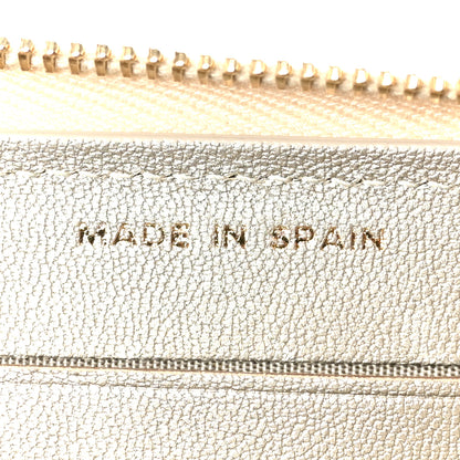 Chanel Metallic Sheepskin Chevron Quilted Medium Mademoiselle Vintage Zip Around Wallet Silver 7 of 10