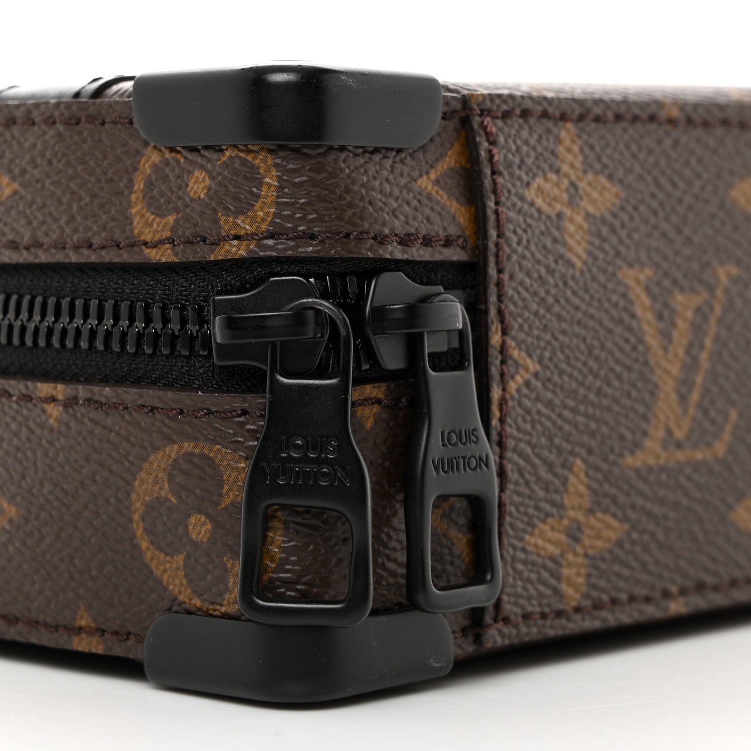 Louis Vuitton LOUIS VUITTON Monogram Macassar Handle Soft Trunk Black 9 of 10