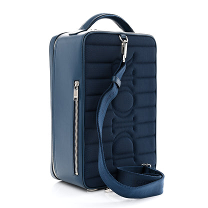 Christian Dior Calfskin Perforated Oblique Galaxy Marsupio World Tour Pelle Sling Navy Blue 3 of 10