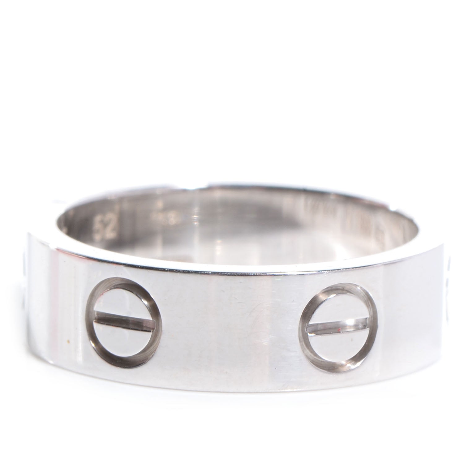 Cartier 18K White Gold 5.5mm LOVE Ring 52 6 4 of 5