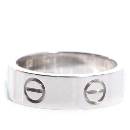 Cartier 18K White Gold 5.5mm LOVE Ring 52 6 4 of 5