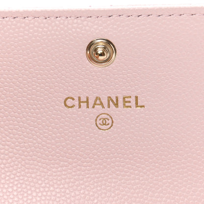 Chanel Caviar Quilted Crystal CC Flap Card Holder Pink 5 of 8