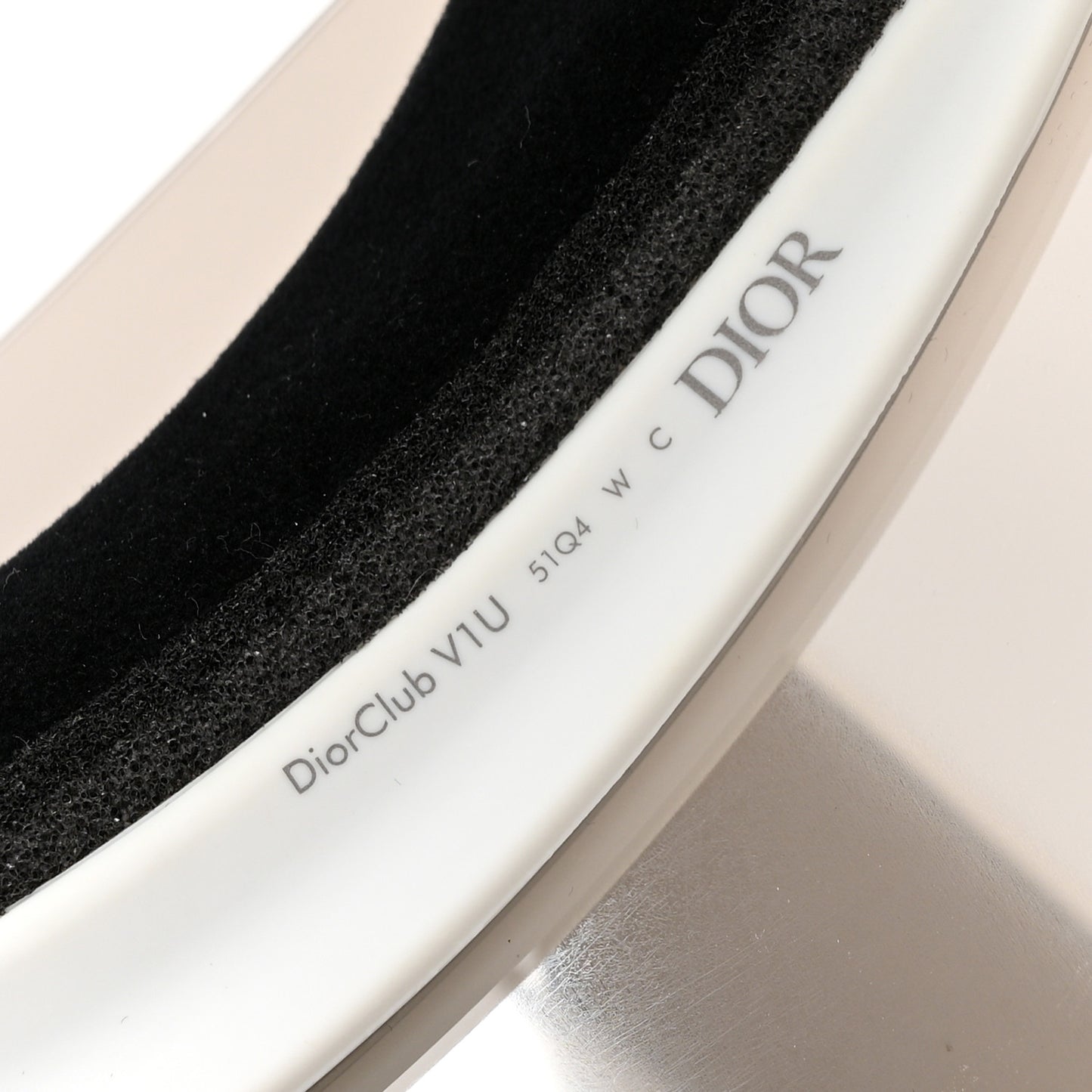 Mirrored DiorClub1 Sun Visor White