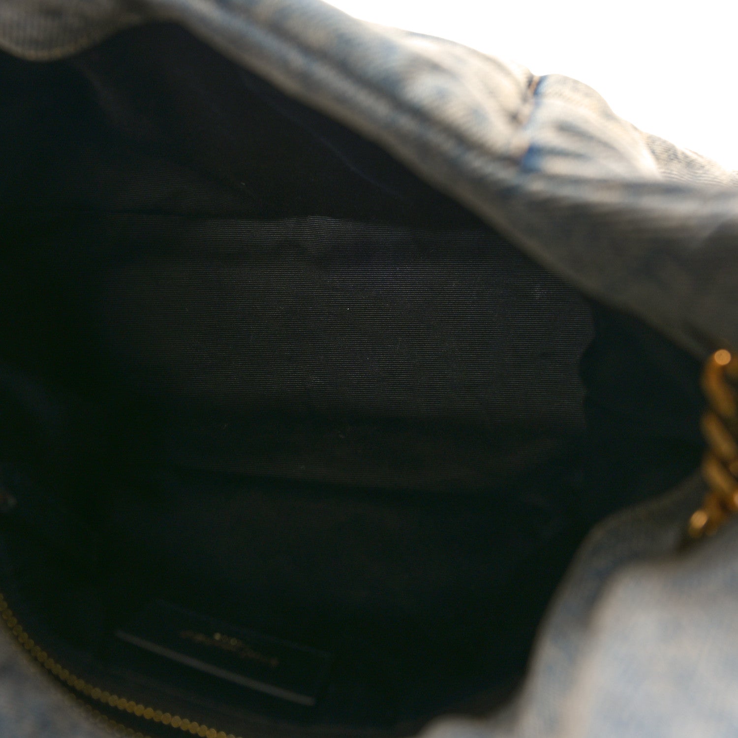 Saint Laurent Denim Quilted Small Loulou Puffer Monogram Chain Satchel Blue Cinnamon 5 of 8