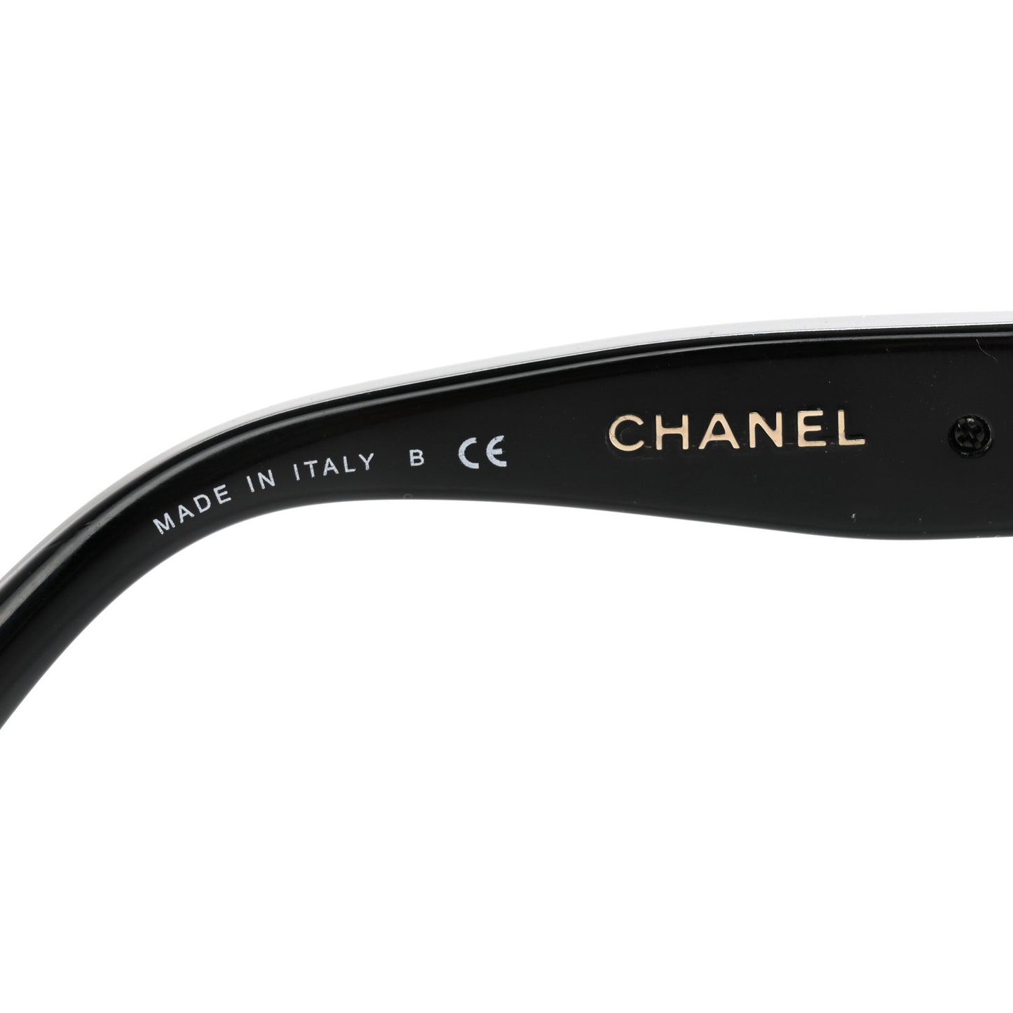 Acetate Metal Chain Square Sunglasses 5305 Black