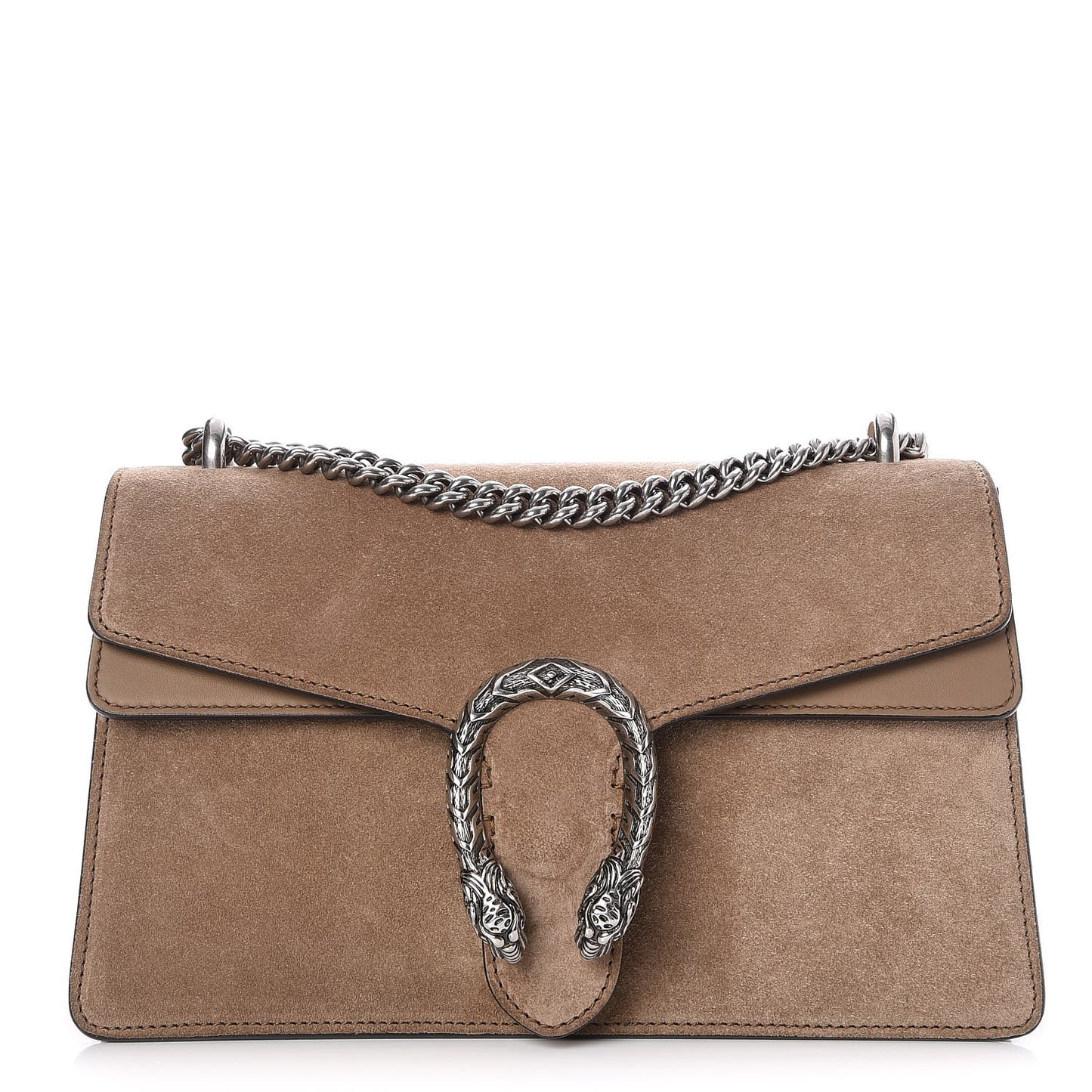 Suede Small Dionysus Shoulder Bag Taupe