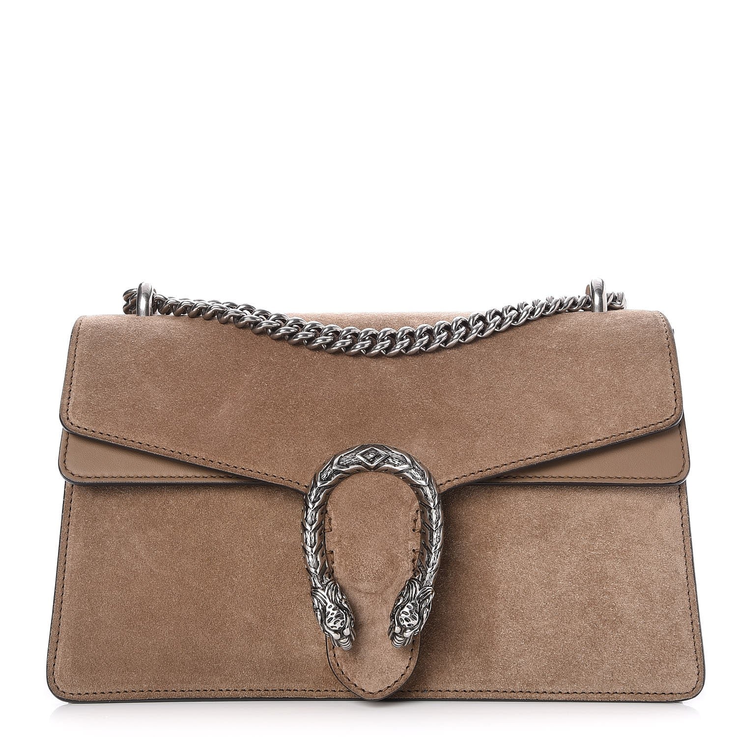 Gucci Suede Small Dionysus Shoulder Bag Taupe 1 of 7