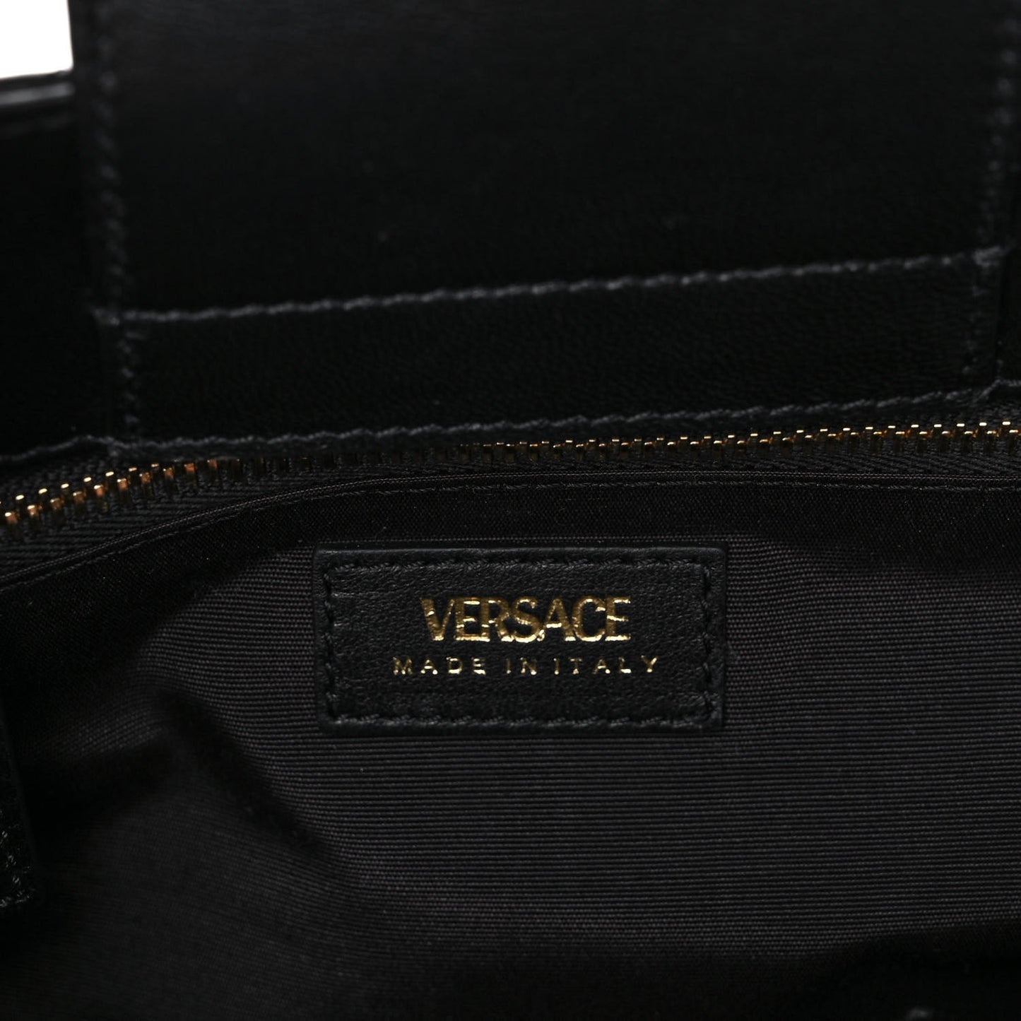 Nappa Quilted Medusa Chain Shoulder Bag Black
