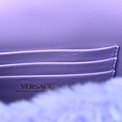 Versace Faux Fur Quilted Virtus Shoulder Bag Orchid 9 of 11