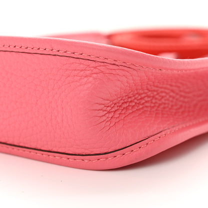 Hermes Taurillon Clemence Amazone Evelyne TPM Rose Azalee Rouge Pivoine 10 of 10