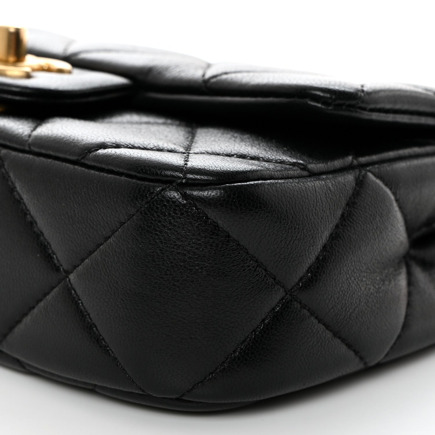 Chanel Lambskin Pearl Quilted Mini Flap Black 10 of 10